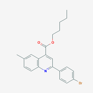 molecular formula C22H22BrNO2 B339429 Pentyl 2-(4-bromophenyl)-6-methylquinoline-4-carboxylate 
