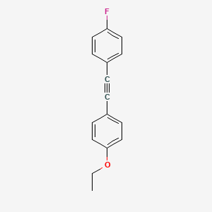 molecular formula C16H13FO B3394411 1-Ethoxy-4-[(4-fluorophenyl)ethynyl]benzene CAS No. 127727-79-1