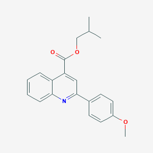 molecular formula C21H21NO3 B339442 2-Methylpropyl 2-(4-methoxyphenyl)quinoline-4-carboxylate 