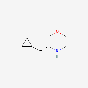 molecular formula C8H15NO B3394421 (R)-3-(Cyclopropylmethyl)morpholine CAS No. 1336031-72-1