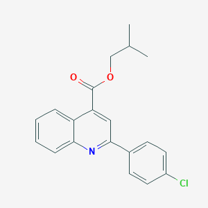 molecular formula C20H18ClNO2 B339443 Isobutyl 2-(4-chlorophenyl)-4-quinolinecarboxylate 
