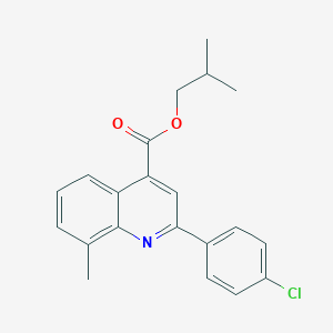 molecular formula C21H20ClNO2 B339444 2-Methylpropyl 2-(4-chlorophenyl)-8-methylquinoline-4-carboxylate 
