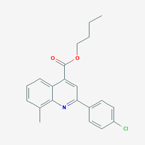 molecular formula C21H20ClNO2 B339445 Butyl 2-(4-chlorophenyl)-8-methylquinoline-4-carboxylate 