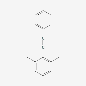 molecular formula C16H14 B3394480 Benzene, 1,3-dimethyl-2-(phenylethynyl)- CAS No. 180783-48-6