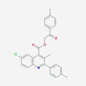 2-(4-Methylphenyl)-2-oxoethyl 6-chloro-3-methyl-2-(4-methylphenyl)-4-quinolinecarboxylate