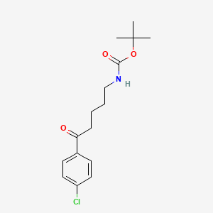 molecular formula C16H22ClNO3 B3394498 tert-Butyl [5-(4-chlorophenyl)-5-oxopentyl]carbamate CAS No. 215720-35-7