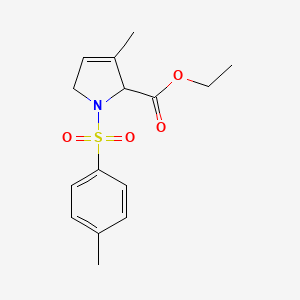 molecular formula C15H19NO4S B3394544 Ethyl 3-methyl-1-(4-methylphenyl)sulfonyl-2,5-dihydropyrrole-2-carboxylate CAS No. 3284-53-5