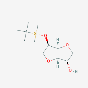 molecular formula C12H24O4Si B3394597 (3S,3aR,6R,6aS)-6-[tert-butyl(dimethyl)silyl]oxy-2,3,3a,5,6,6a-hexahydrofuro[3,2-b]furan-3-ol CAS No. 479541-43-0