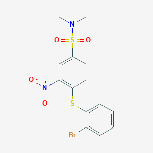 4-[(2-Bromophenyl)-thio]-N,N'-dimethyl-3-nitro-benzenesulfonamide