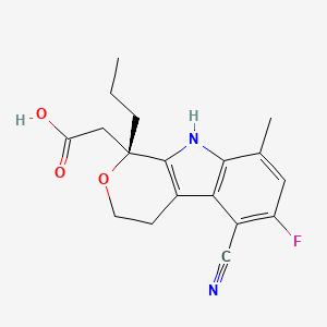 (R)-2-(5-Cyano-6-fluoro-8-methyl-1-propyl-1,3,4,9-tetrahydropyrano[3,4-b]indol-1-yl)acetic acid