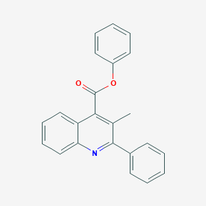 molecular formula C23H17NO2 B339468 Phenyl 3-methyl-2-phenylquinoline-4-carboxylate 