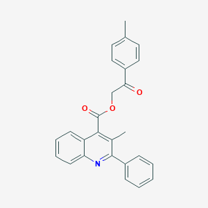 molecular formula C26H21NO3 B339470 2-(4-Methylphenyl)-2-oxoethyl 3-methyl-2-phenyl-4-quinolinecarboxylate 