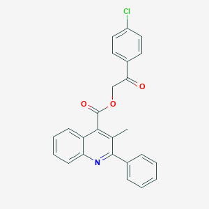 molecular formula C25H18ClNO3 B339471 2-(4-Chlorophenyl)-2-oxoethyl 3-methyl-2-phenyl-4-quinolinecarboxylate 