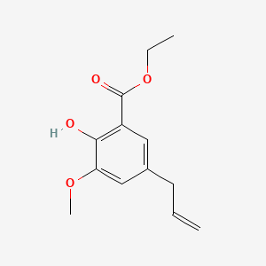 molecular formula C13H16O4 B3394713 Ethyl 5-allyl-3-methoxysalicylate CAS No. 7152-89-8