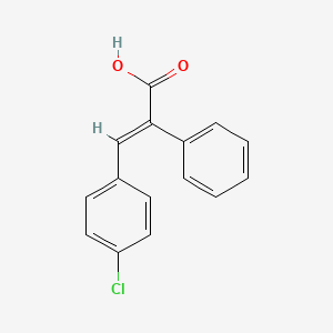 molecular formula C15H11ClO2 B3394723 4-Chloro-(alpha-phenyl)cinnamic acid CAS No. 7466-99-1