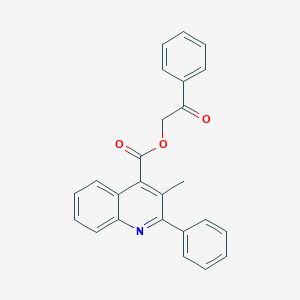 molecular formula C25H19NO3 B339473 2-Oxo-2-phenylethyl 3-methyl-2-phenyl-4-quinolinecarboxylate 
