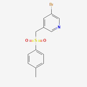 molecular formula C13H12BrNO2S B3394756 3-Bromo-5-(tosylmethyl)pyridine CAS No. 866021-35-4