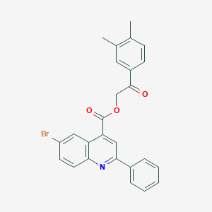 2-(3,4-Dimethylphenyl)-2-oxoethyl 6-bromo-2-phenyl-4-quinolinecarboxylate