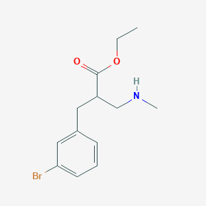 molecular formula C13H18BrNO2 B3394798 Ethyl 2-[(3-bromophenyl)methyl]-3-(methylamino)propanoate CAS No. 886366-12-7