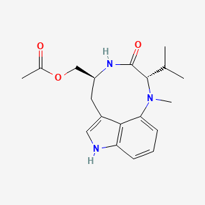 molecular formula C19H25N3O3 B3394822 (-)-14-O-Acetylindolactam V CAS No. 91403-61-1
