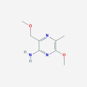 molecular formula C8H13N3O2 B3394824 6-Methoxy-3-(methoxymethyl)-5-methylpyrazin-2-amine CAS No. 91678-86-3