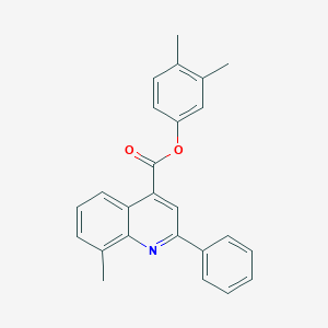 molecular formula C25H21NO2 B339484 3,4-Dimethylphenyl 8-methyl-2-phenylquinoline-4-carboxylate 
