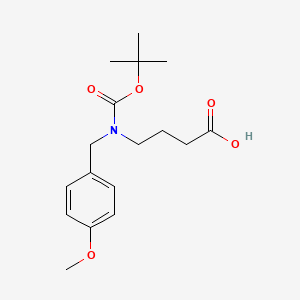 molecular formula C17H25NO5 B3394858 4-(tert-Butoxycarbonyl(4-methoxybenzyl)amino)butanoic acid CAS No. 947661-79-2