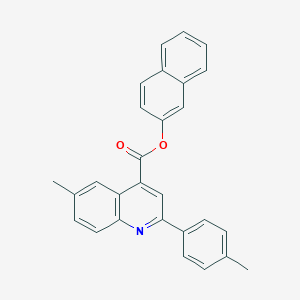 molecular formula C28H21NO2 B339486 Naphthalen-2-yl 6-methyl-2-(4-methylphenyl)quinoline-4-carboxylate 