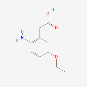 molecular formula C10H13NO3 B3394860 2-(2-Amino-5-ethoxyphenyl)acetic acid CAS No. 948551-55-1