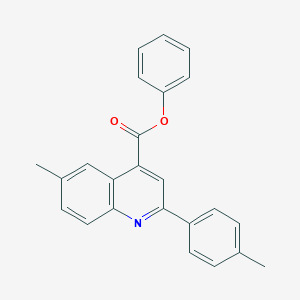molecular formula C24H19NO2 B339488 Phenyl 6-methyl-2-(4-methylphenyl)-4-quinolinecarboxylate 