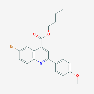 molecular formula C21H20BrNO3 B339490 Butyl 6-bromo-2-(4-methoxyphenyl)quinoline-4-carboxylate 