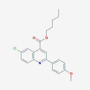 molecular formula C22H22ClNO3 B339491 Pentyl 6-chloro-2-(4-methoxyphenyl)quinoline-4-carboxylate 