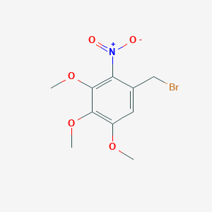 molecular formula C10H12BrNO5 B3394916 1-(Bromomethyl)-3,4,5-trimethoxy-2-nitrobenzene CAS No. 103387-07-1