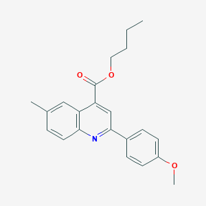 molecular formula C22H23NO3 B339493 Butyl 2-(4-methoxyphenyl)-6-methylquinoline-4-carboxylate 