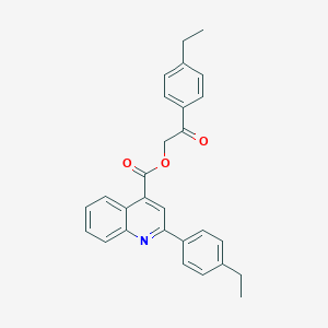 molecular formula C28H25NO3 B339495 2-(4-Ethylphenyl)-2-oxoethyl 2-(4-ethylphenyl)-4-quinolinecarboxylate 