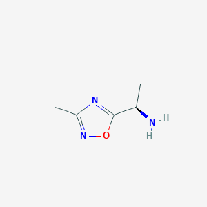 molecular formula C5H9N3O B3394955 (1R)-1-(3-methyl-1,2,4-oxadiazol-5-yl)ethanamine CAS No. 1149805-61-7