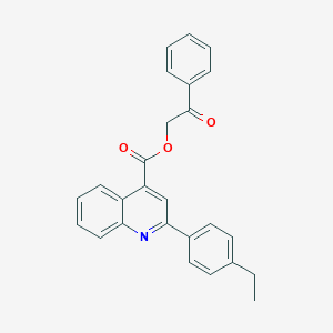 molecular formula C26H21NO3 B339496 2-Oxo-2-phenylethyl 2-(4-ethylphenyl)-4-quinolinecarboxylate 