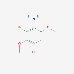 molecular formula C8H9Br2NO2 B3394972 2,4-Dibromo-3,6-dimethoxyaniline CAS No. 1160574-43-5