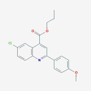 molecular formula C20H18ClNO3 B339502 Propyl 6-chloro-2-(4-methoxyphenyl)quinoline-4-carboxylate 