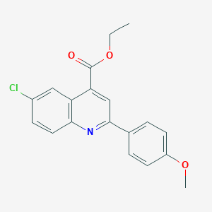 molecular formula C19H16ClNO3 B339503 Ethyl 6-chloro-2-(4-methoxyphenyl)quinoline-4-carboxylate 