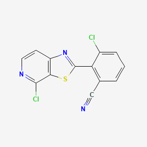 3-Chloro-2-(4-chlorothiazolo[5,4-c]pyridin-2-yl)benzonitrile