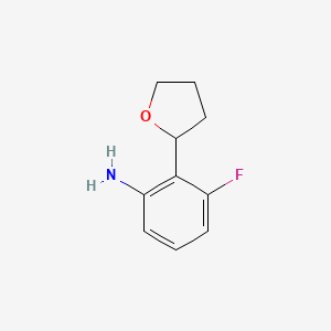 molecular formula C10H12FNO B3395068 3-Fluoro-2-tetrahydrofuran-2-yl-aniline CAS No. 1384984-24-0