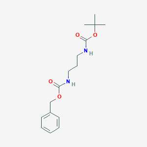 molecular formula C16H24N2O4 B3395116 Carbamic acid, [3-[[(1,1-dimethylethoxy)carbonyl]amino]propyl]-, phenylmethyl ester CAS No. 160291-51-0
