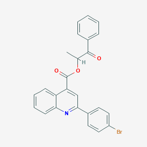 molecular formula C25H18BrNO3 B339516 1-Methyl-2-oxo-2-phenylethyl 2-(4-bromophenyl)-4-quinolinecarboxylate 