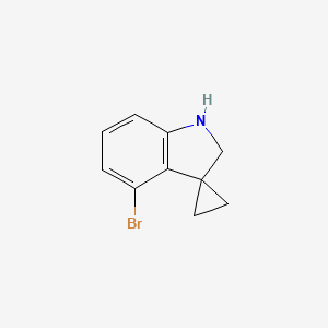 molecular formula C10H10BrN B3395163 4'-Bromospiro[cyclopropane-1,3'-indoline] CAS No. 1823921-08-9