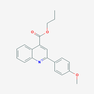 molecular formula C20H19NO3 B339518 Propyl 2-(4-methoxyphenyl)quinoline-4-carboxylate 