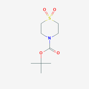 molecular formula C9H17NO4S B3395217 N-BOC-1,1-dioxothiomorpholine CAS No. 215791-95-0