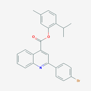 molecular formula C26H22BrNO2 B339527 2-Isopropyl-5-methylphenyl 2-(4-bromophenyl)-4-quinolinecarboxylate 