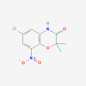 molecular formula C10H9ClN2O4 B3395297 6-Chloro-2,2-dimethyl-8-nitro-2H-benzo[b][1,4]oxazin-3(4H)-one CAS No. 327026-99-3