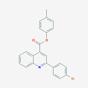 molecular formula C23H16BrNO2 B339531 4-Methylphenyl 2-(4-bromophenyl)-4-quinolinecarboxylate 